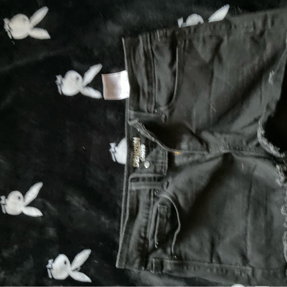 Black Denim Shorts
